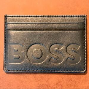 Hugo Boss Black Leather Card Holder